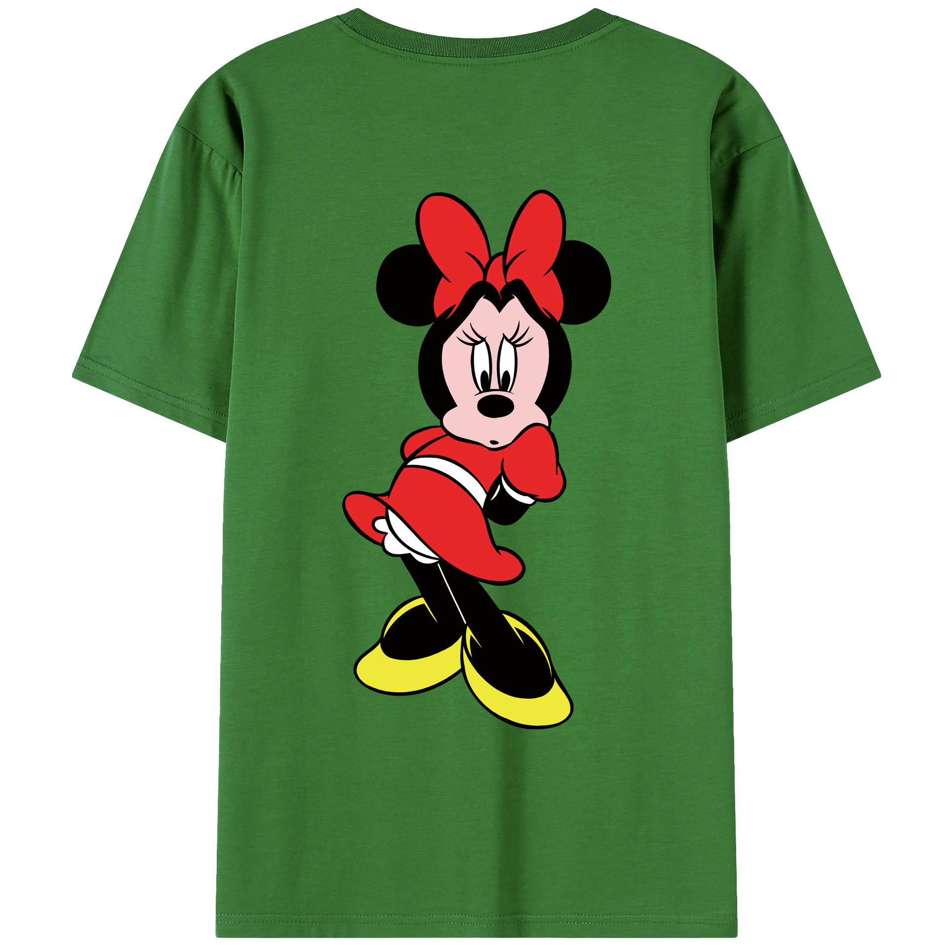 （画像用） ミッキーマウス Mickey Mouse レディース半袖Tシャツ(バックプリント)